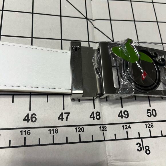 NWOT DRUH GENUINE LEATHER BELT GOLFER GREEN BUCKLE BELT - Picture 6 of 8